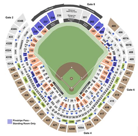 Yankee Stadium Detailed Seating Chart With Seat Numbers | Brokeasshome.com