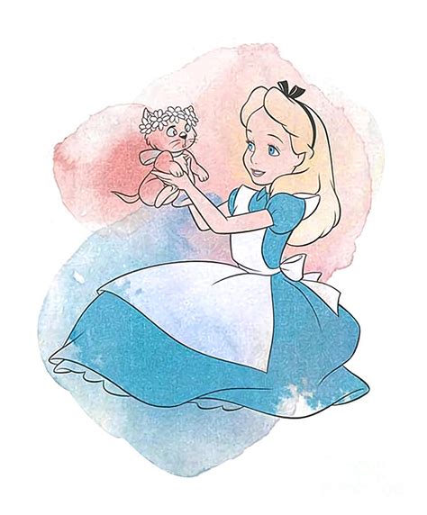 Alice In Wonderland Watercolor Alice Digital Art by James Valentine ...