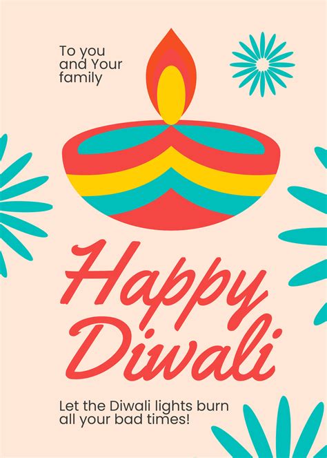 Editable Diwali Greeting Card Templates in Microsoft Word to Download