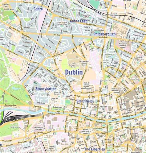 Printable Map Of Dublin Ireland