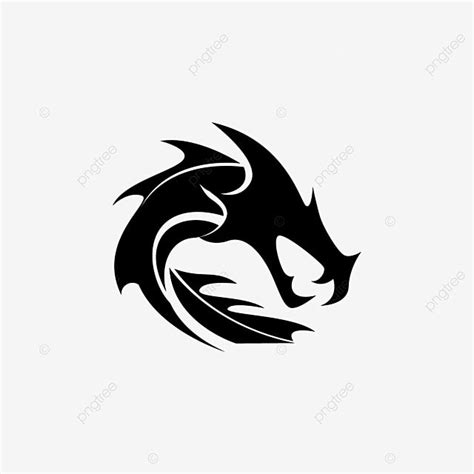 Dragon Logo Silhouette PNG Images, Dragon Logo Vector Illustration ...