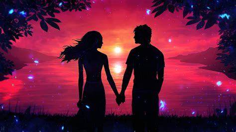 Romantic Couple Sunset Silhouette Wallpapers | HD Wallpapers | ID #28825