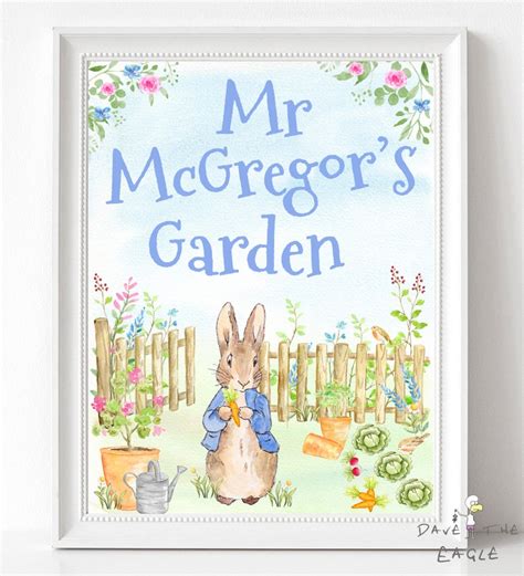 Peter Rabbit Print Mr Mcgregor's Garden Nursery Party | Etsy