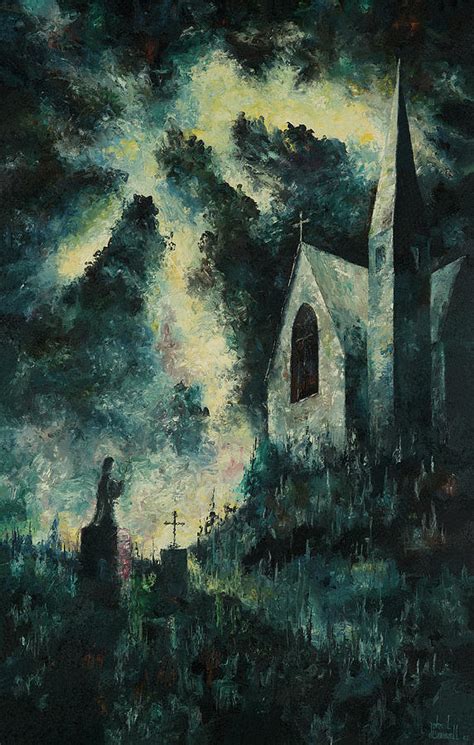 Gothic Church Painting by John Barnwell - Pixels