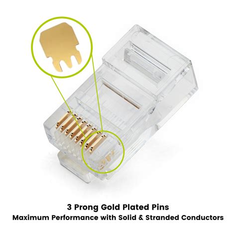 Cat5e RJ45 Standard Connectors | Unshielded | trueCABLE