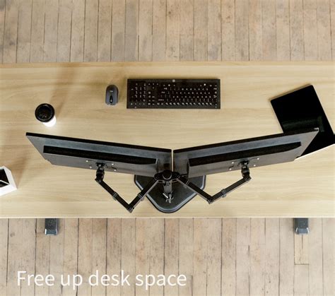 VIVO Dual Monitor Articulating Desk Stand Mount Adjustable Fits Screens ...