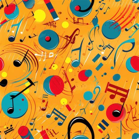 Premium Photo | Music notes rhythm seamless pattern