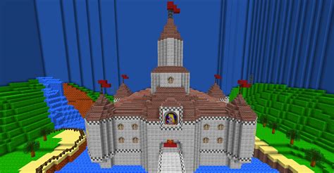 Mario 64: The Mushroom Castle | Minecraft Pixel Art | Know Your Meme