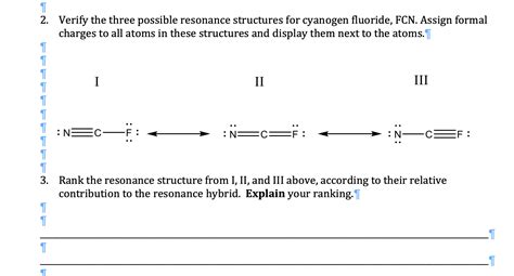 Solved T 2. Verify the three possible resonance structures | Chegg.com