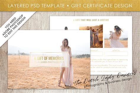 Photography Gift Certificate Template Photo Gift Card Regarding ...