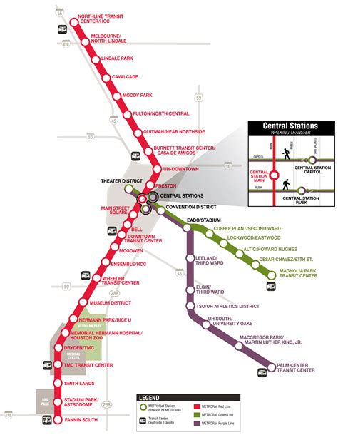 Houstons Light Rail Map Light Rail Houston Lights Transit Map | Images ...