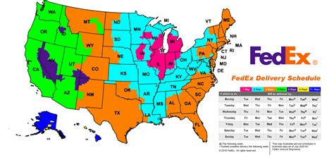 fedex shipping zone map