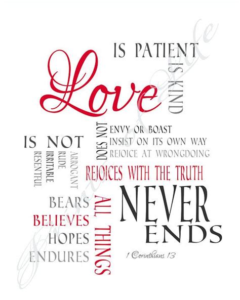 Love 1 Corinthians 13 Instant Download Diy Printable Christian