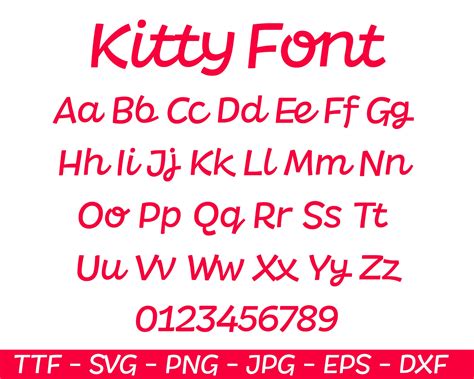 Kitty Font SVG Doodle Font Cat Alphabet Baby Font Svg Cat - Etsy