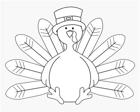 Turkey Feather Outline Clipart Image