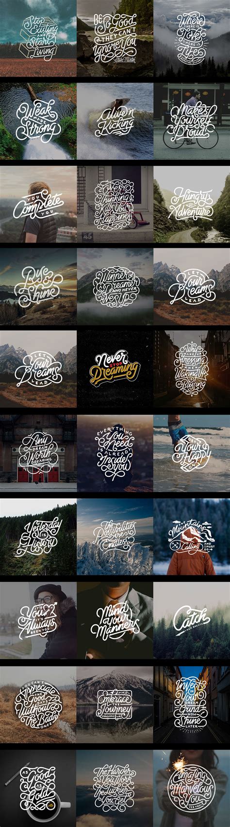 Hand Lettering Quotes v.1 on Behance