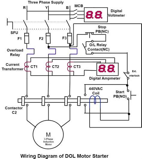 Dol Starter Power Diagram Direct Online Starter Circuit Diag