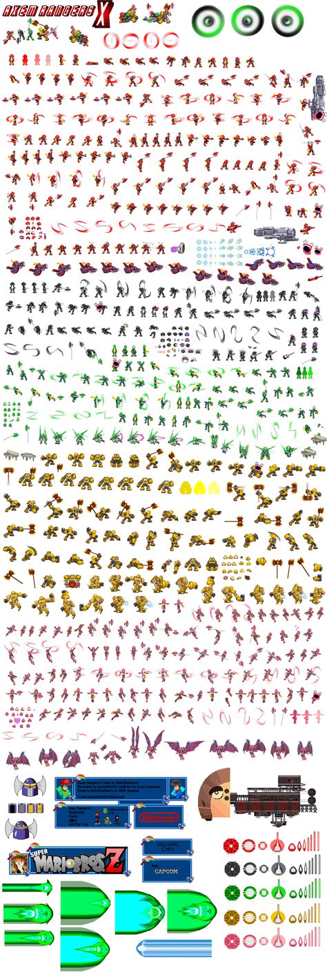 The Axem Rangers sprite sheet by johnnykest on DeviantArt