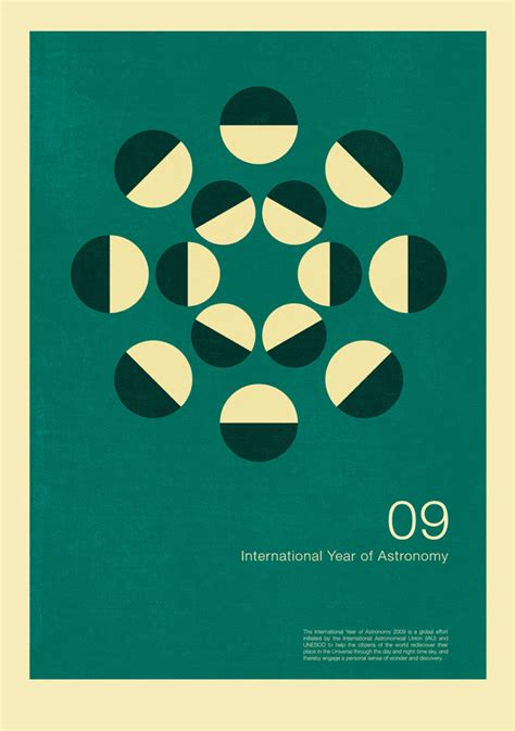 Minimalist International Year of Astronomy posters (2009). #beautiful