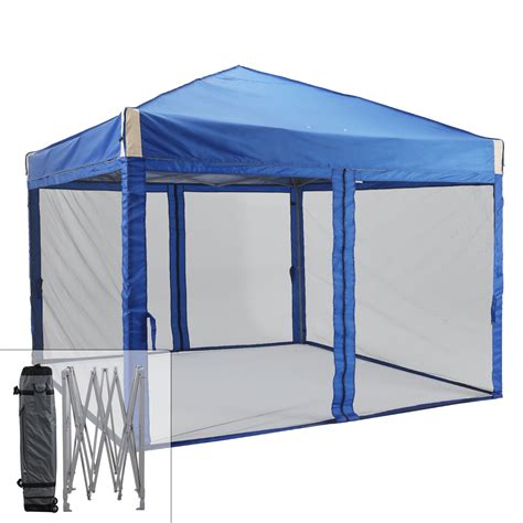 Aoodor Pop Up Gazebo Tent with Removable Mesh Sidewalls, Portable Shade ...