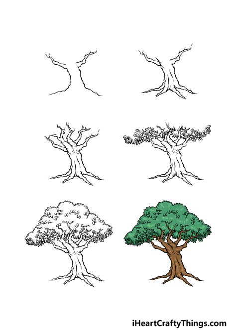 How To Draw A Tree Step By Step Easy