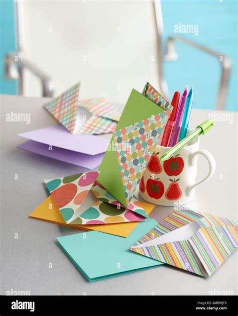 Paper Craft DIY Envelope Stock Photo - Alamy