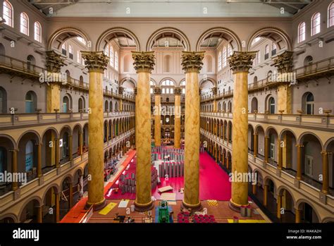 USA, Washington D.C. National Building Museum interior (Editorial Use ...