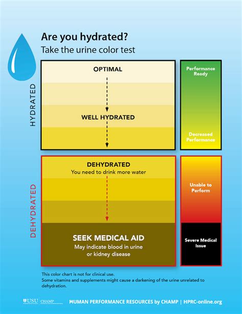 Printable Urine Hydration Chart