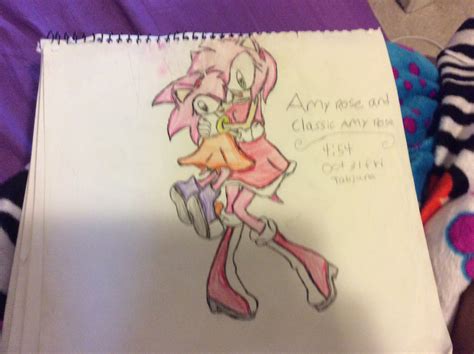 Amy rose and classic amy - Amy Rose Fan Art (37834022) - Fanpop