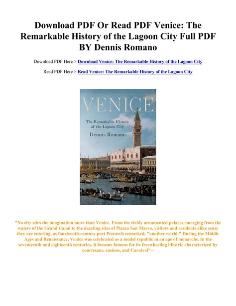 [PDF Download] Venice: The Remarkable History of the Lagoon City ...