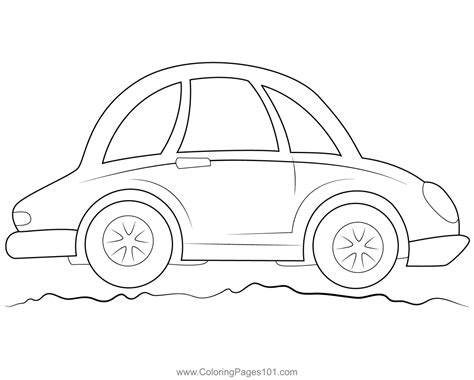 Cartoon Car Coloring Page for Kids - Free Cars Printable Coloring Pages ...