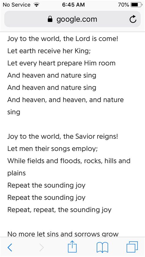 Joy To The World Lyrics By Isaac Watts | Joy to the world lyrics, Joy ...