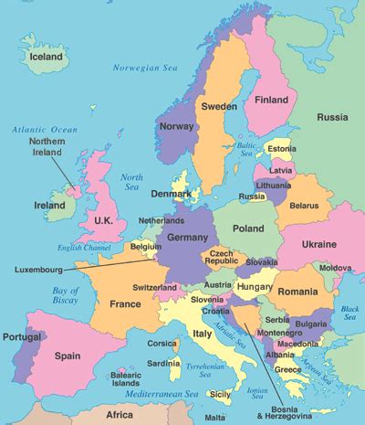 Map of Europe | Europe map, European map, Europe map travel