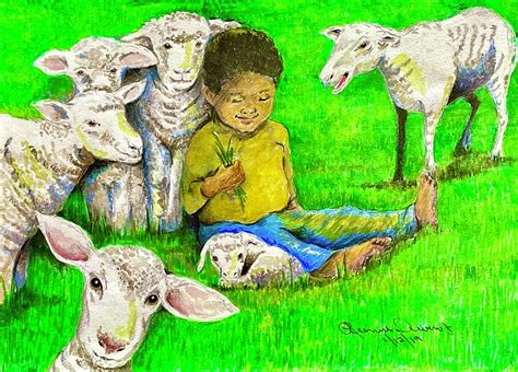 Feed My Sheep Painting by Leon Devero - Fine Art America