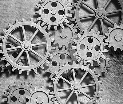 Clockwork Gears and Cogs Metal Background