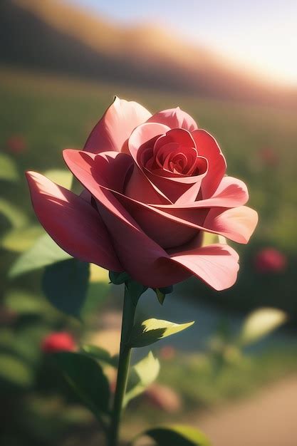 Premium AI Image | A rose in the sun