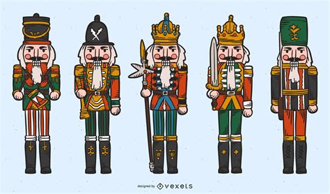 Nutcracker Characters Set Vector Download