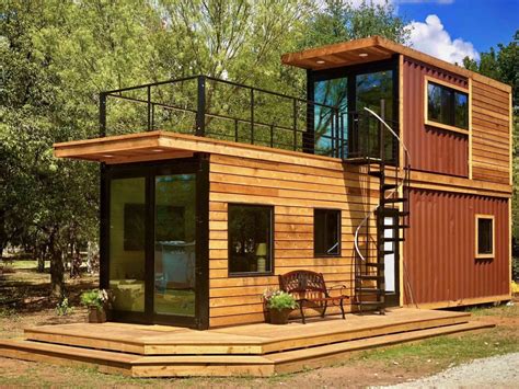 Tiny Shipping Container Home With Rooftop Deck