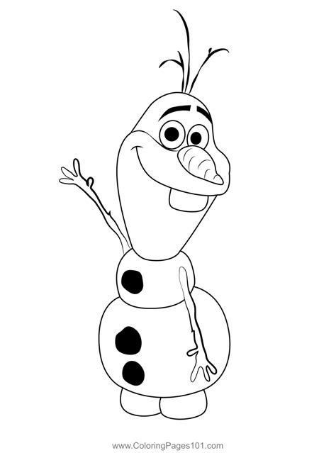 olaf coloring page template frozen ready for download