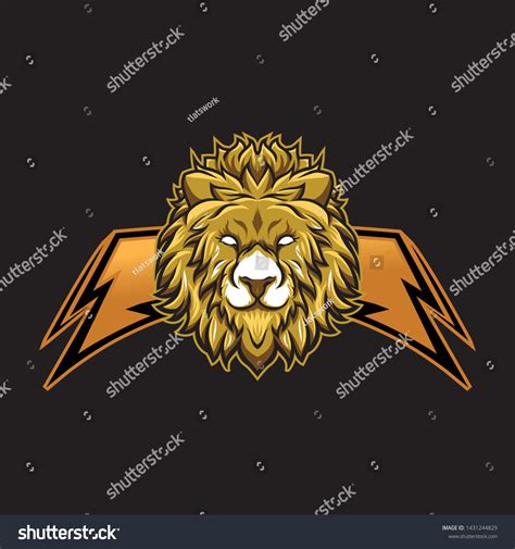 Lion Mascot Gaming Esport Logo Stock Vector (Royalty Free) 1431244829 ...