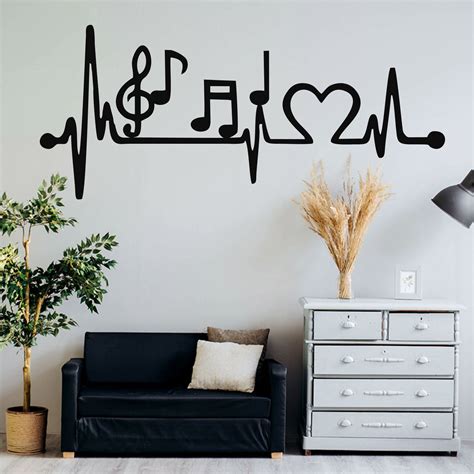 Metal Wall Decor Ekg Music Wall Art Music Decor Living Room - Etsy