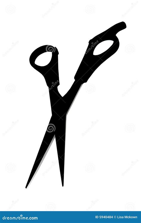 Silhouette of scissors stock photo. Image of stylist, white - 5940484