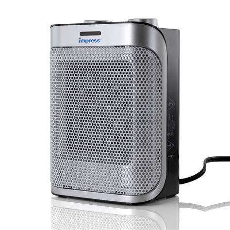 Impress Ceramic Heater with Thermostat in Black - Walmart.com - Walmart.com