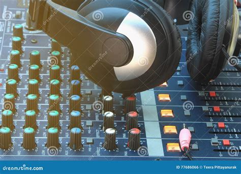 Analog Music Recording Equipment in the Control Room Stock Photo ...