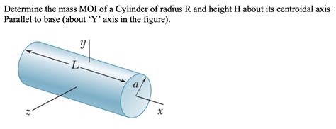 Solved Determine the mass MOI of a Cylinder of radius R ﻿and | Chegg.com