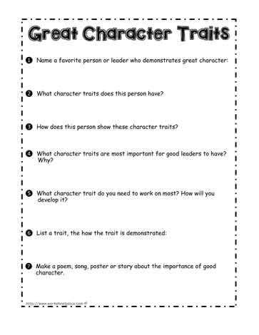 Characteristics Worksheet - Worksheets For Kindergarten