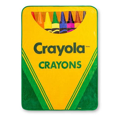 Crayola Crayon Box Retro Fleece Throw Blanket 45 x 60 Inches | Oriental ...