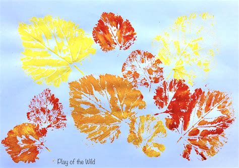 Leaf Printing- Autumn Leaf Art for Children – Play of the Wild