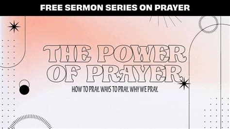 Free Sermon Series on Prayer