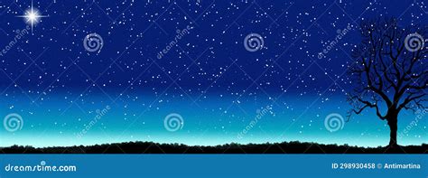 Night Sky with Stars As Banner Stock Illustration - Illustration of ...